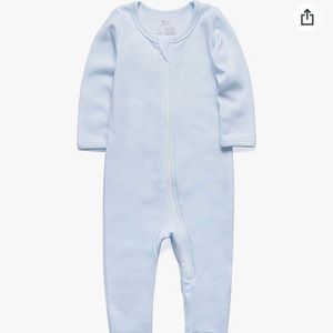 SET OF THREE O2Baby Baby Organic Cotton Zip-Front Sleeper Pajamas 6-12 Months